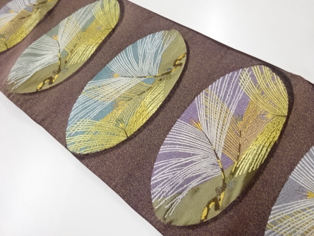 JAPANESE KIMONO / VINTAGE FUKURO OBI / WOVEN YOUNG PINE